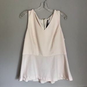 Kensie Waffle Knit Peplum Top